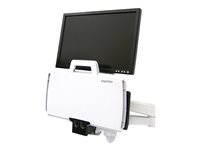 Ergotron 200 Series - Kit de montage (bras articulé, support de lecteur de codes à barres, plateau de clavier avec plateau de souris gauche/droite) - pour écran LCD/équipement PC - acier - blanc - Taille d'écran : jusqu'à 24 pouces - montable sur mur 45-230-216